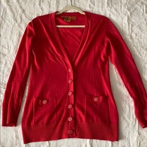 Tory Burch watermelon cardigan